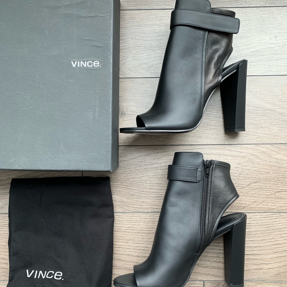 VINCE Brigham Open Toe Bootie - NEW, NEVER WORN